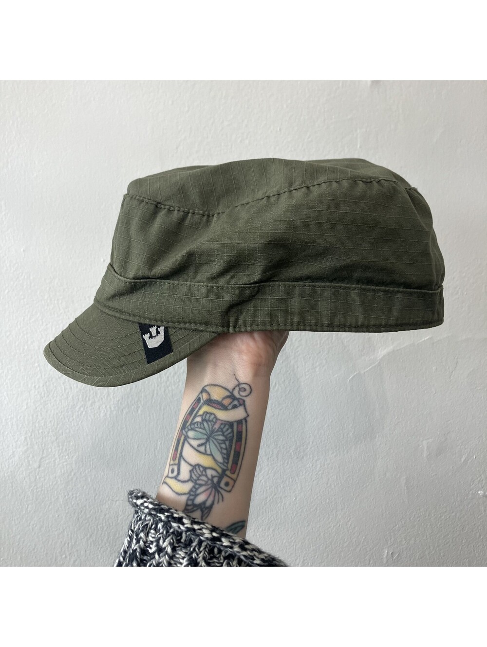 Vintage Y2K Goorin Bros Private Olive Army Military Cadet Medium Fitted Hat Cap
